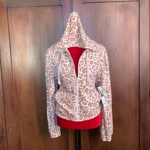 Kenzie Pink and Caramel Leopard Hoodie M